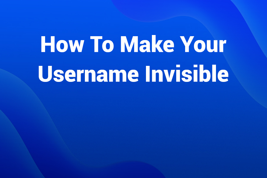 how to make your username invisible