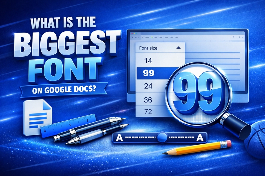 what is the biggest font on google docs